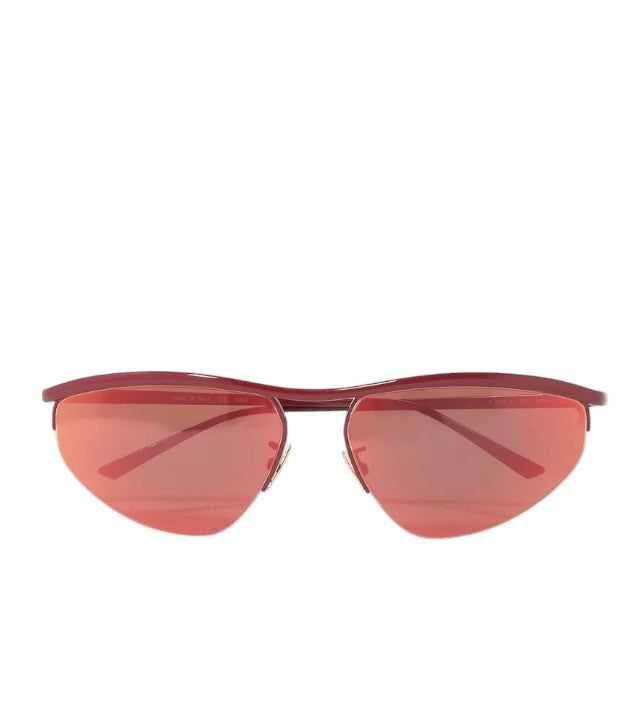 Bottega Veneta BV1091S Oval Panthos Red Sunglasses