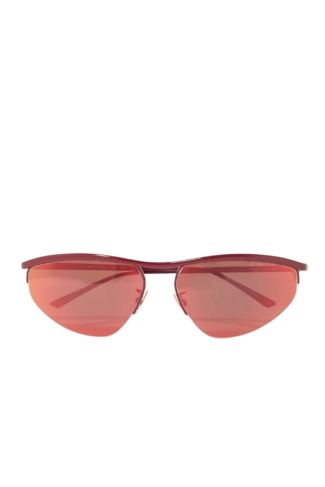 Bottega Veneta BV1091S Oval Panthos Red Sunglasses