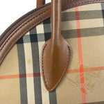 Burberry Vintage House Haymarket Check Dome Satchel Handbag