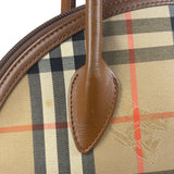 Burberry Vintage House Haymarket Check Dome Satchel Handbag