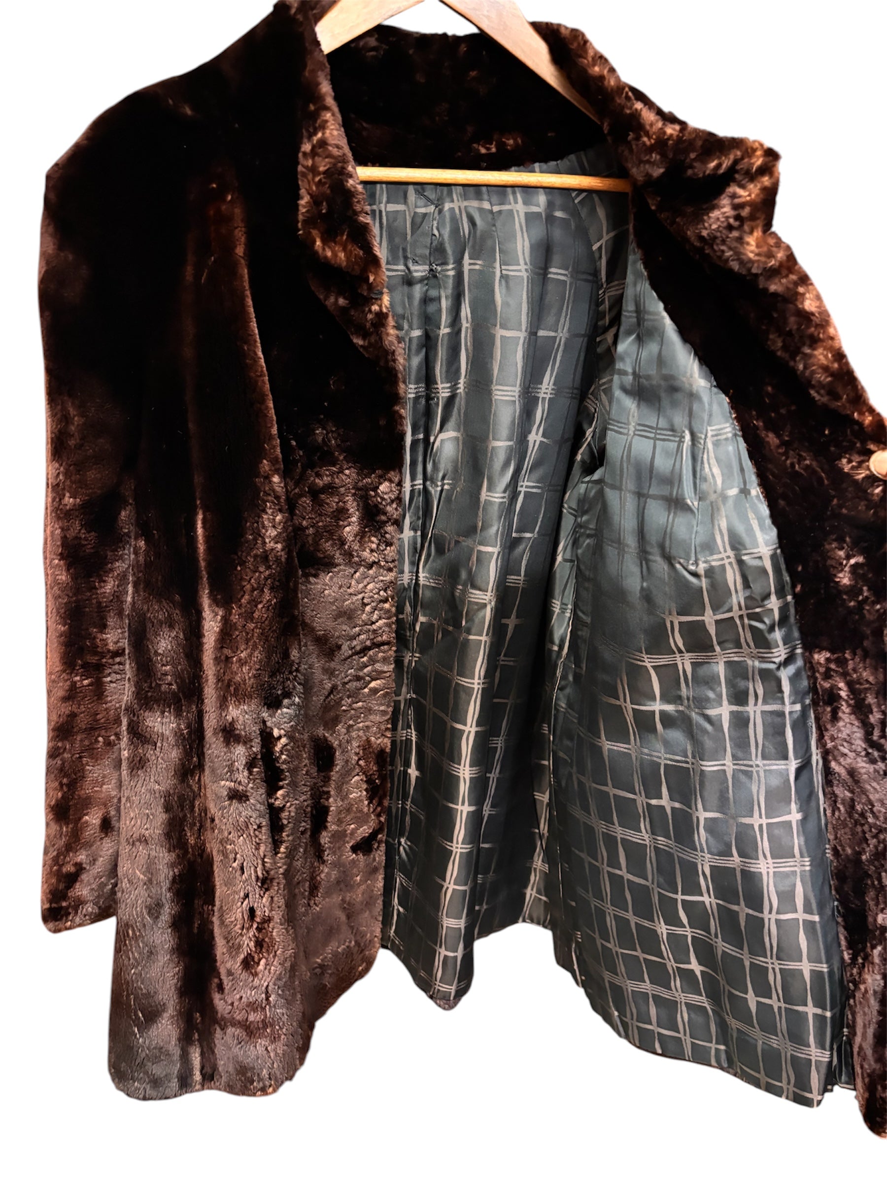Vintage Brown Chinchilla Fur Coat