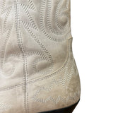 Isabel Marant White Distress Leather Western Boots