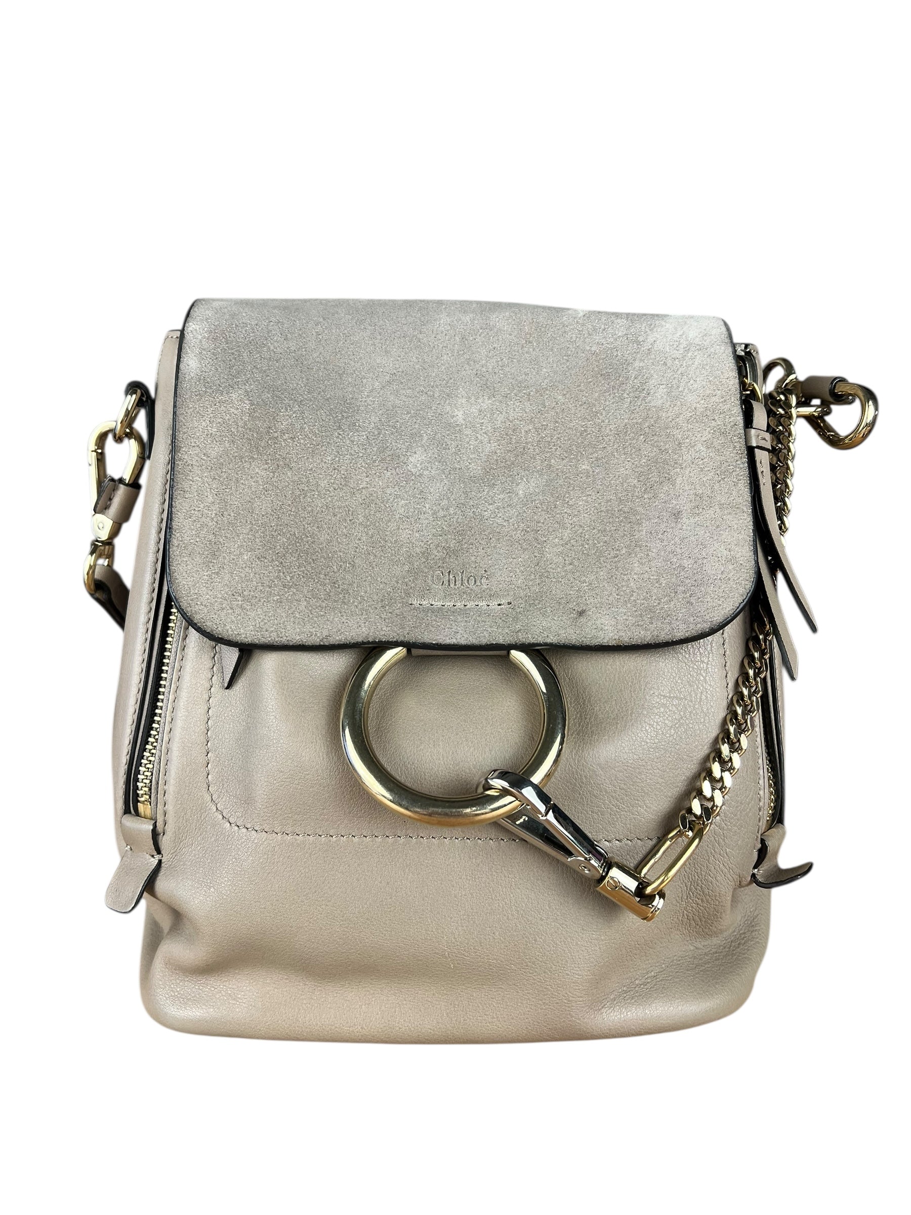 Chloe Faye Leather/Suede Backpack