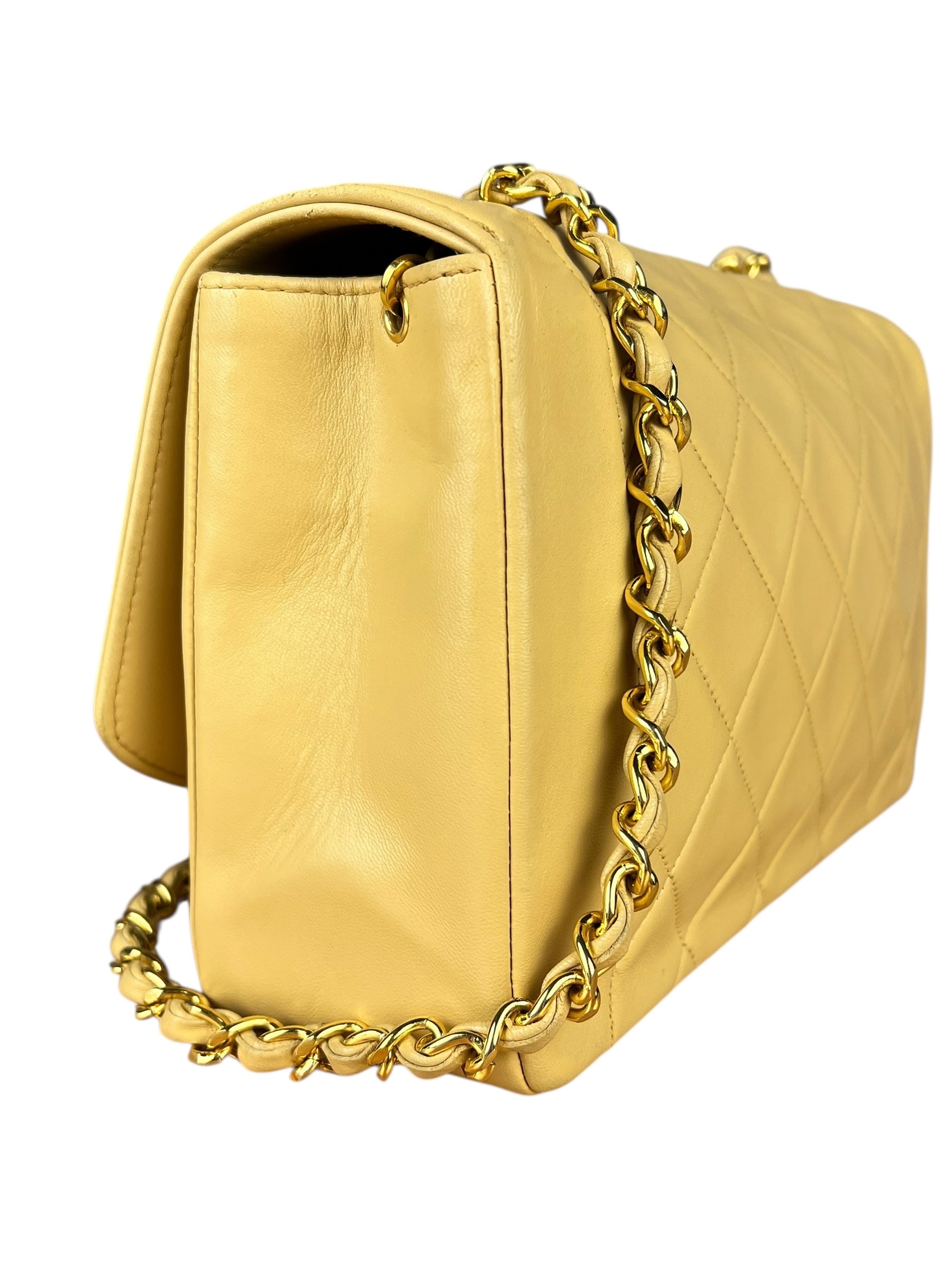 Chanel Beige CC Leather Diana Flap Bag '92