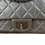 Chanel Metallic Silver Leather Reissue Double Flap Shoulder Bag 2.55 2005