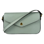 Gucci GG Super Mini Leather Shoulder Bag Pale Blue