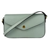 Gucci GG Super Mini Leather Shoulder Bag Pale Blue