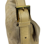 Fendi Beige Suede/Leather Trim Baguette