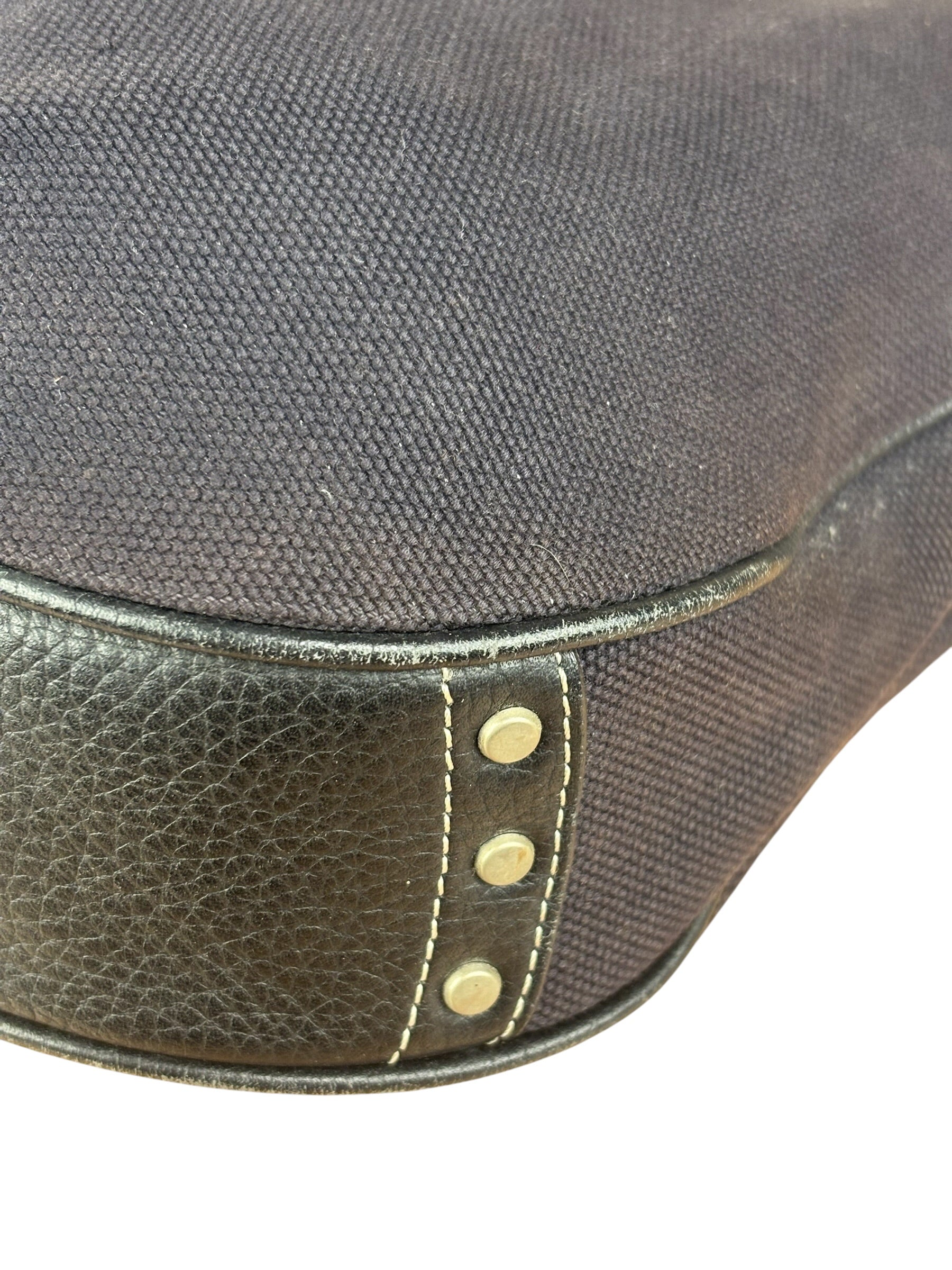 Burberry Vintage Black Canvas Crossbody Bag