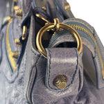 Balenciaga Purple Leather City Two-Way Bag