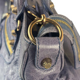 Balenciaga Purple Leather City Two-Way Bag