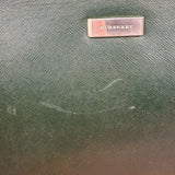 Burberry Dark Green Saffiano Leather Clutch