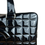 Chanel Black Patent Chocolate Bar Bowler Bag 2002