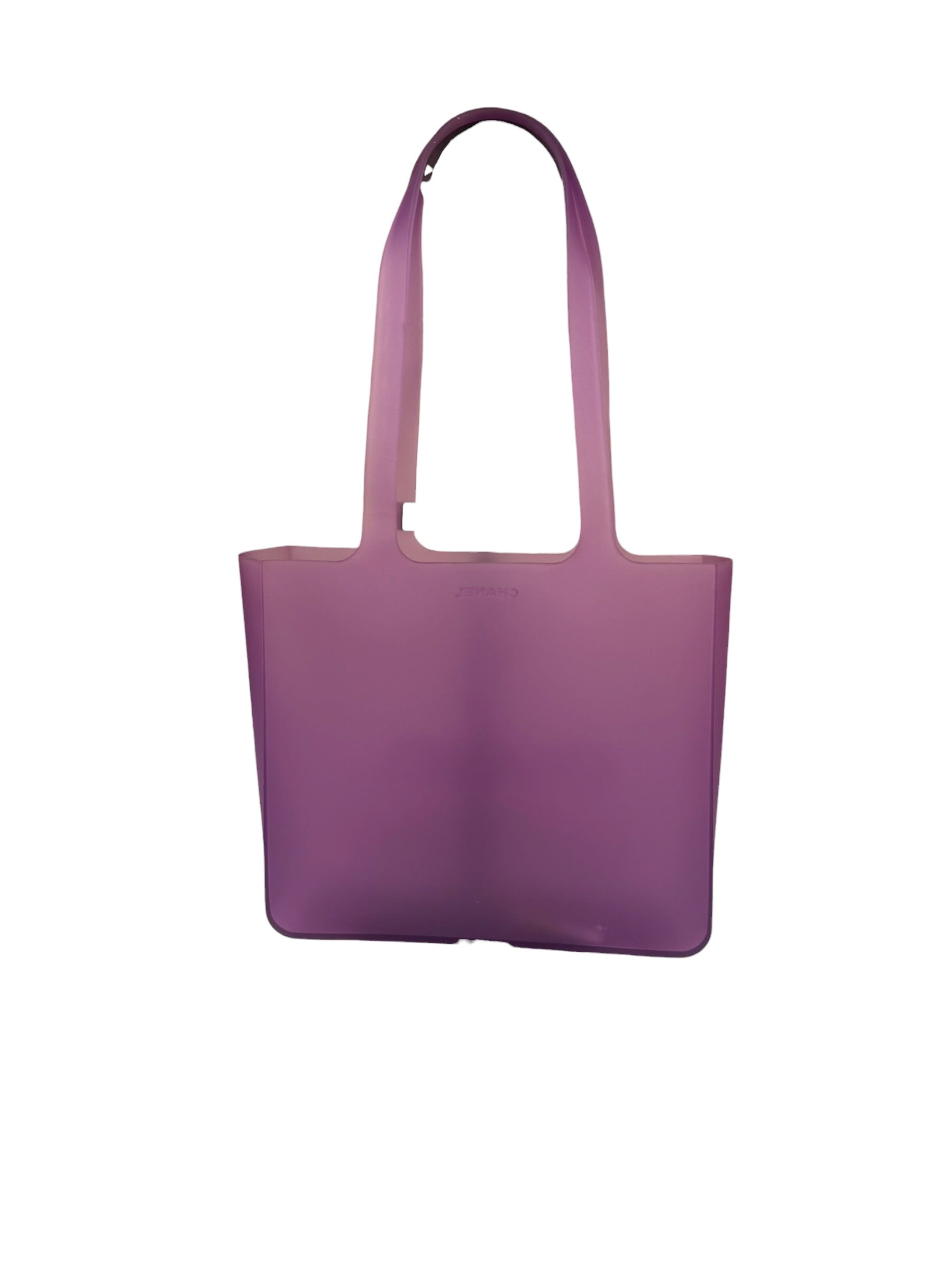 Chanel Vinatge Purple Jelly Rubber Tote Bag