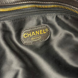 Chanel Black Quilted Leather Chain Shoulder Tote '94-'96