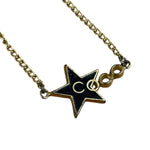 Chanel Vintage Coco Enamel Star Pendant Necklace