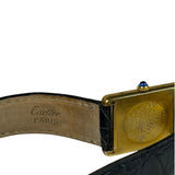 Cartier Must De Tank Tri Color Black Strap