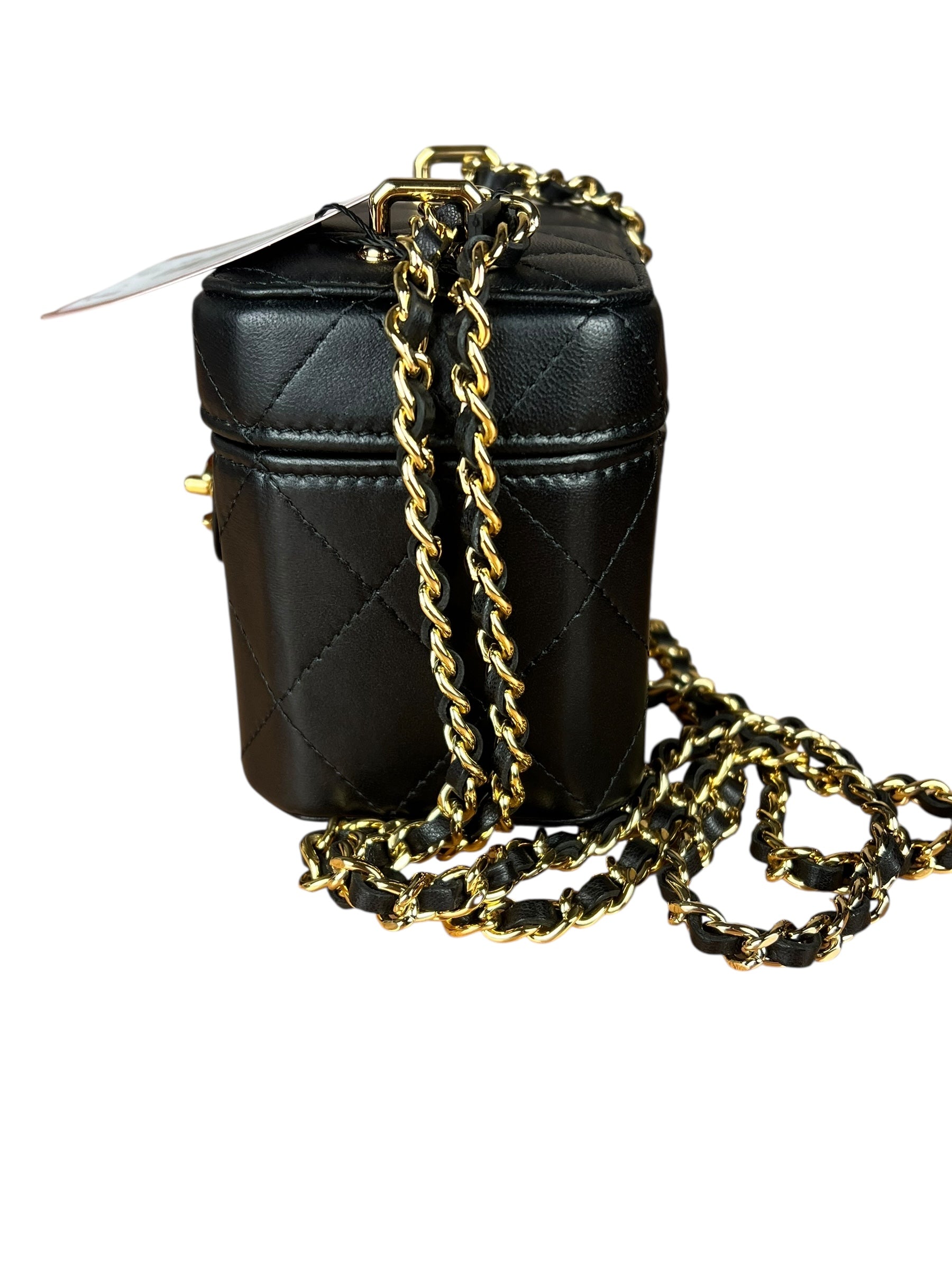 Chanel Lambskin Quilted Leather Cosmetic Bag