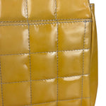 Chanel Yellow Patent Chocolate Bar Quilted CC Shoulder Bag 2002