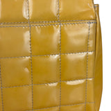 Chanel Yellow Patent Chocolate Bar Quilted CC Shoulder Bag 2002