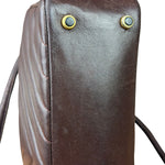 Chanel Burgundy Leather V Stitch Shoulder Bag 1990's