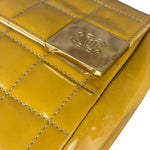 Chanel Yellow Patent Chocolate Bar Quilted CC Shoulder Bag 2002