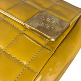 Chanel Yellow Patent Chocolate Bar Quilted CC Shoulder Bag 2002