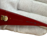 Bottega Veneta Red Shield Frame Sunglasses