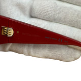 Bottega Veneta Red Shield Frame Sunglasses