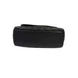 Chanel Vintage Black Caviar Quilted Leather Kelly Top Handle Bag 1996