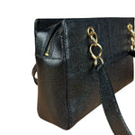 Chanel Black Choco Bar Stitch Caviar Chain Tote 2002
