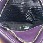 Prada Purple Nappa Leather Triangle Two-Way Bag