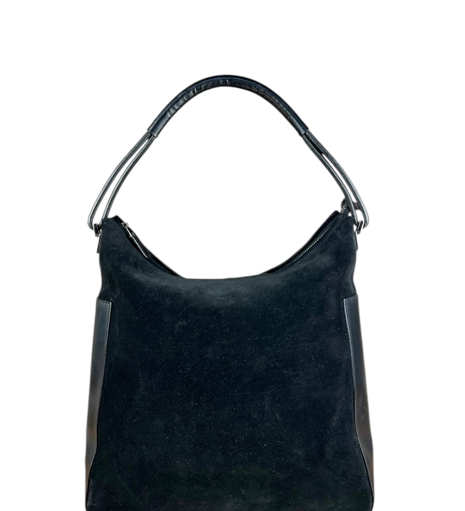 Gucci Vintage Black Suede/Leather Hobo Bag