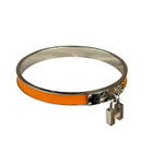 Hermes Orange Kelly H Lock Mini Clic Bracelet