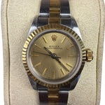 Rolex Oyster Perpetual 2 Tone Champagne Dial 1990