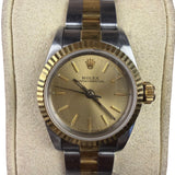 Rolex Oyster Perpetual 2 Tone Champagne Dial 1990