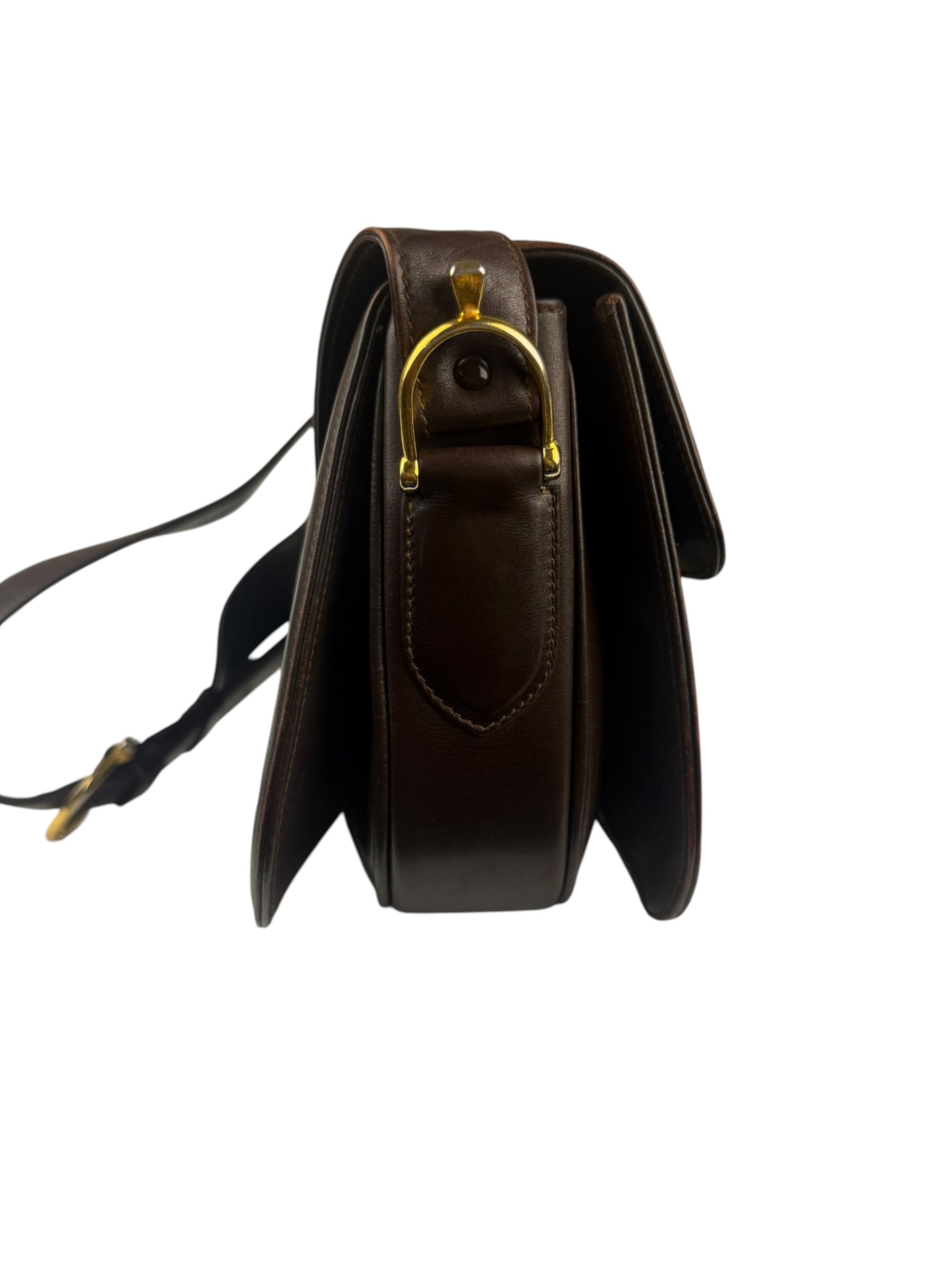 Celine Horse Carriage Dark Brown Leather Shoulder Bag