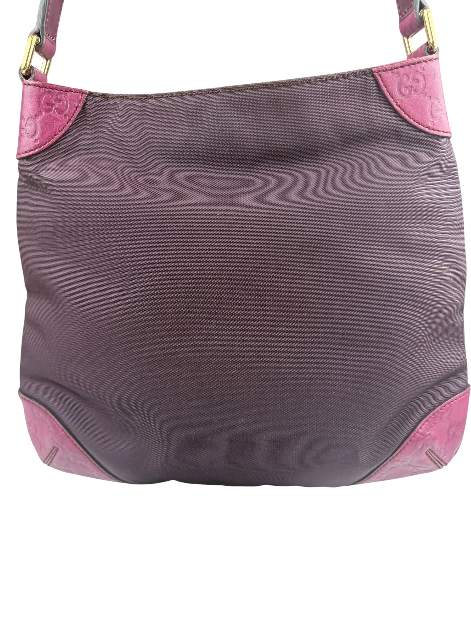 Gucci Vintage Purple Canvas Shoulder/Hobo Bag