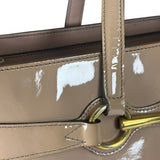Gucci Dusty Rose Patent Leather Horsebit Two-Way Tote
