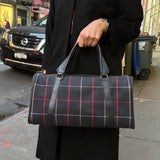 Burberry Blue Nova Check Vintage Boston Bag