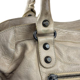 Balenciaga Vintage Almond Beige Leather Small City Two-Way Bag
