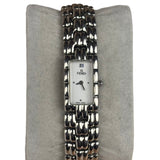 Fendi White Rectangular Dial Stainless Steel Band