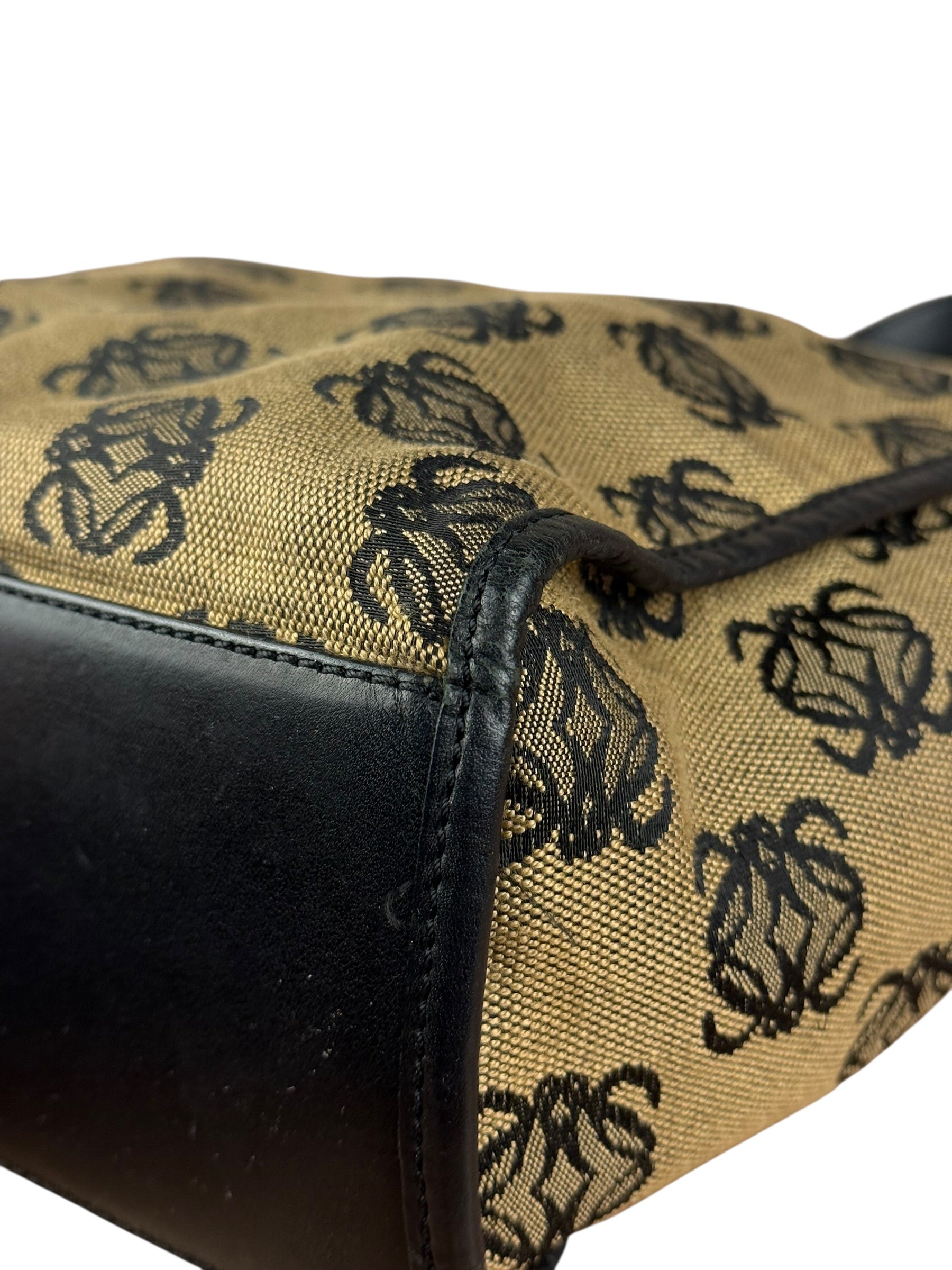 Loewe Vintage Canvas Anagram Zip Tote Bag