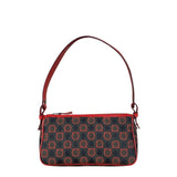 Salvatore Ferragamo Multicolor Leather Trim Monogram Gancini Pochette