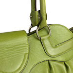 Salvatore Ferragamo Green Leather Marisa Shoulder Bag