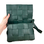 Bottega Veneta Forest Green Intrecciato Cassette Crossbody