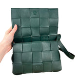 Bottega Veneta Forest Green Intrecciato Cassette Crossbody