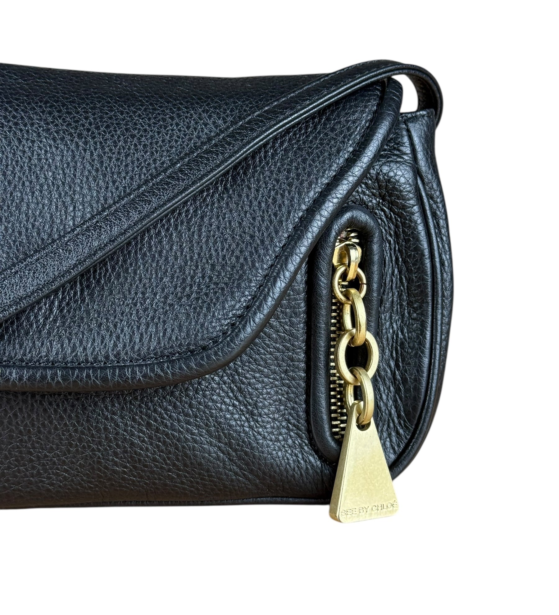 See By Chloé Black leather Tassel Shoulder Bag