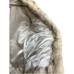 Imagnin Vintage Beige/Cream Rabbit Fur Coat
