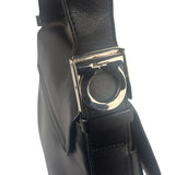 Ferragamo Vintage Black Leather Flap Shoulder Pochette